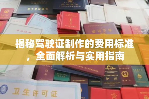 阿坝揭秘驾驶证制作的费用标准，全面解析与实用指南