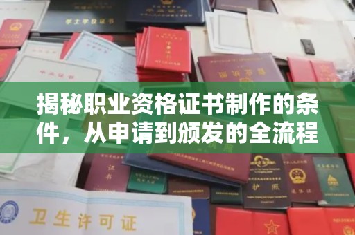阿坝揭秘职业资格证书制作的条件，从申请到颁发的全流程解析